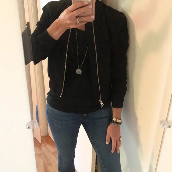 Theory Crepe Bomber Jacket - Picture 5 of 16